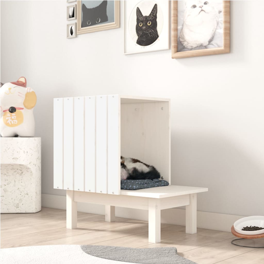 Cat House 60X36X60 Cm Solid Wood Pine