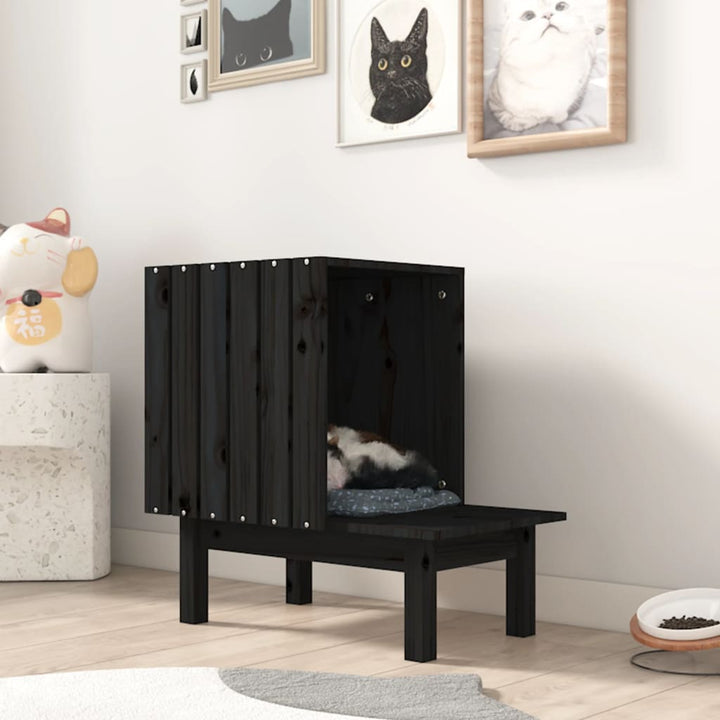 Cat House 60X36X60 Cm Solid Wood Pine