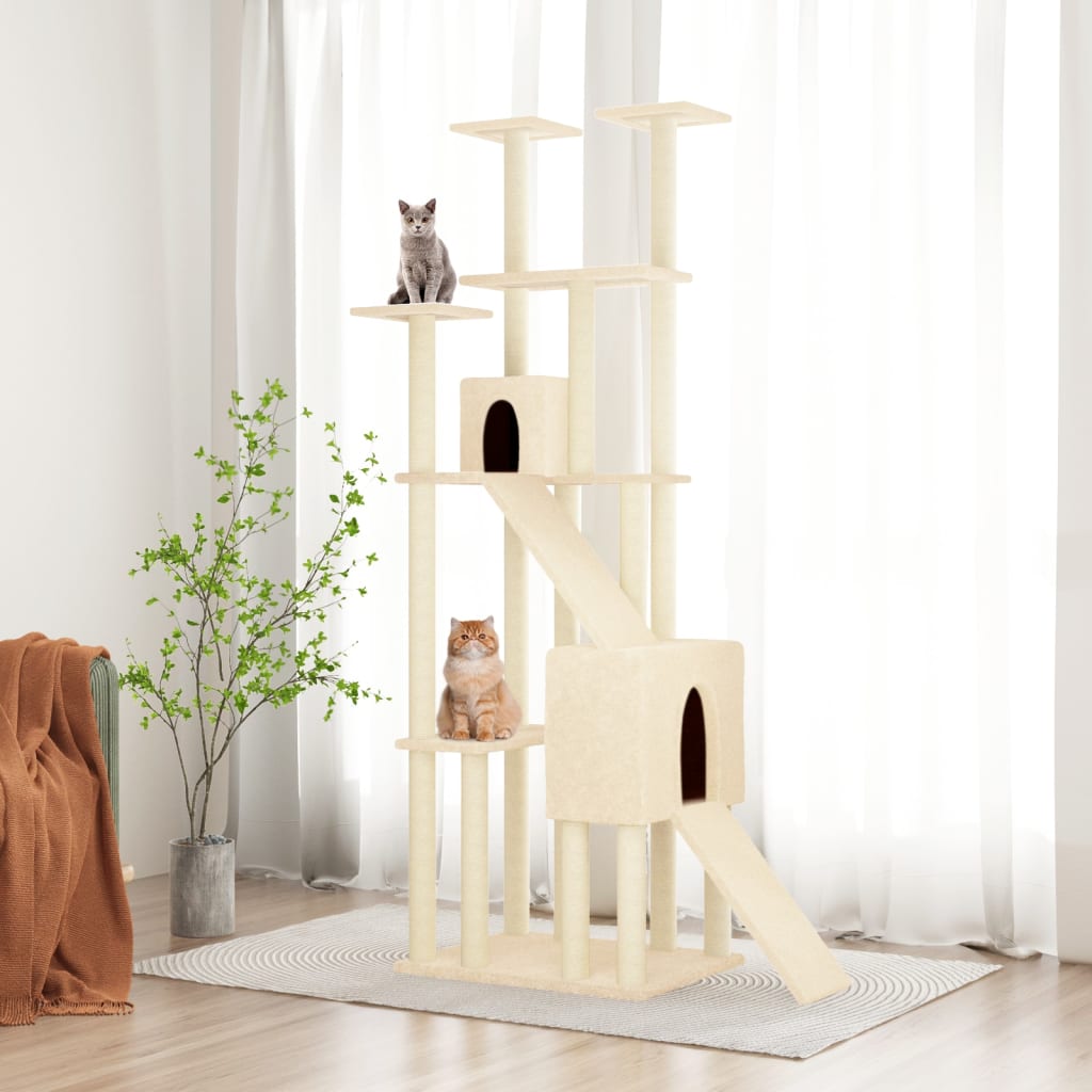 Cat Tree With Sisal Scratching Posts 190 Cm
