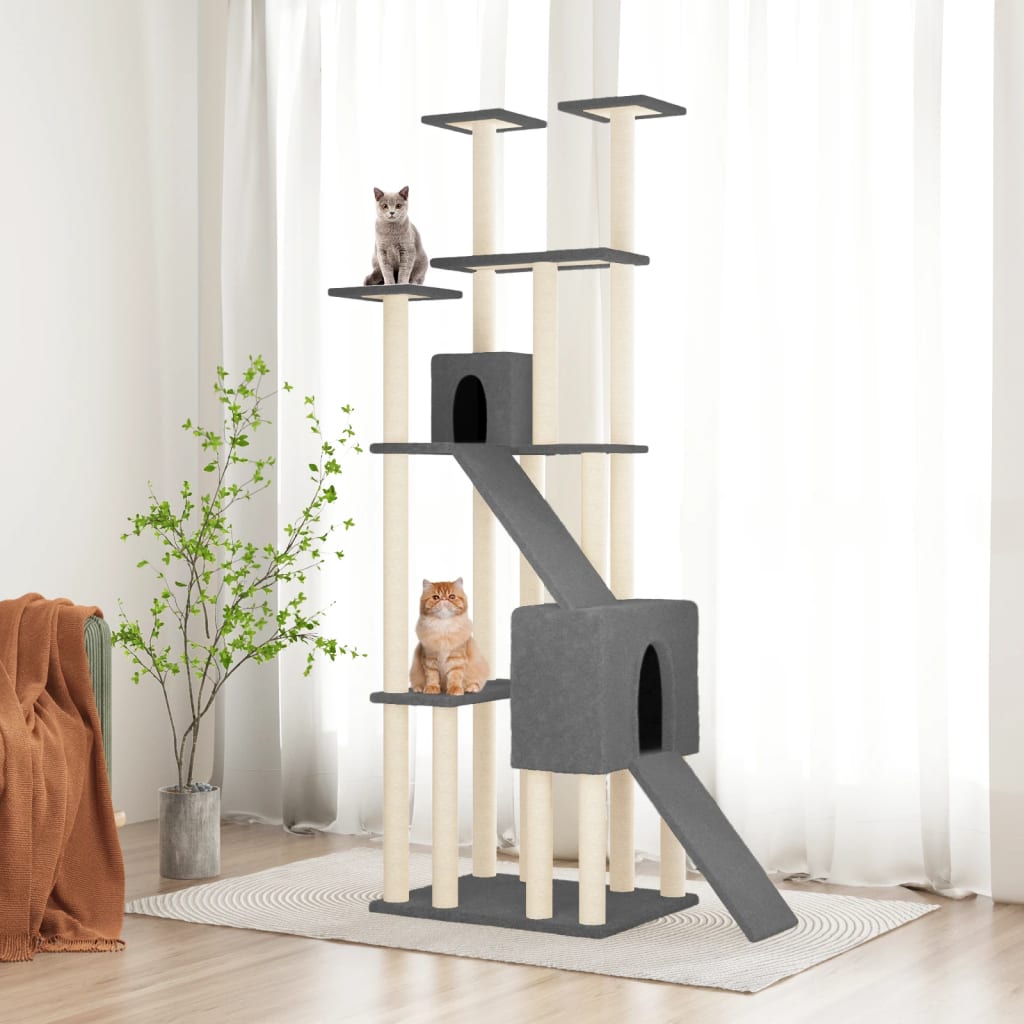 Cat Tree With Sisal Scratching Posts 190 Cm