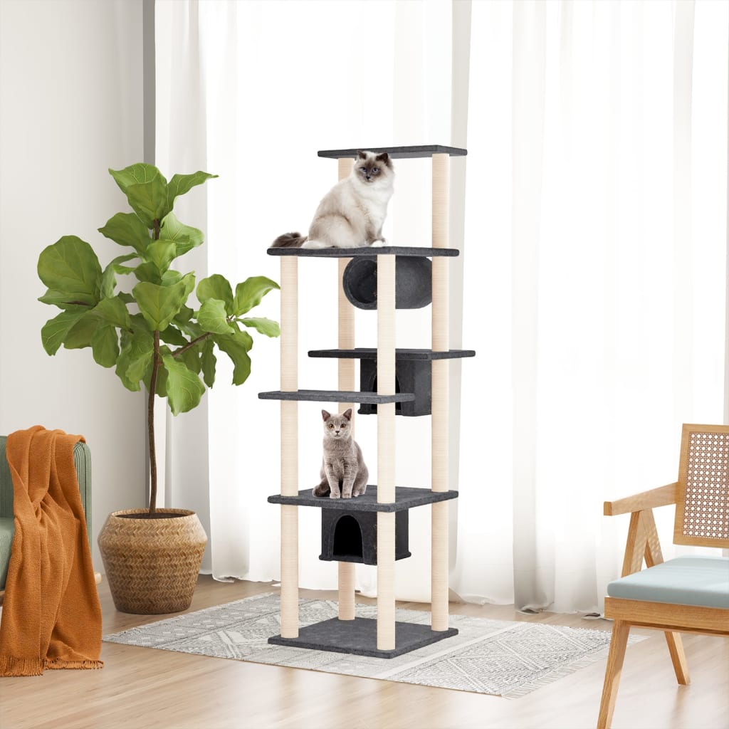 Cat Tree With Sisal Scratching Posts 169 Cm