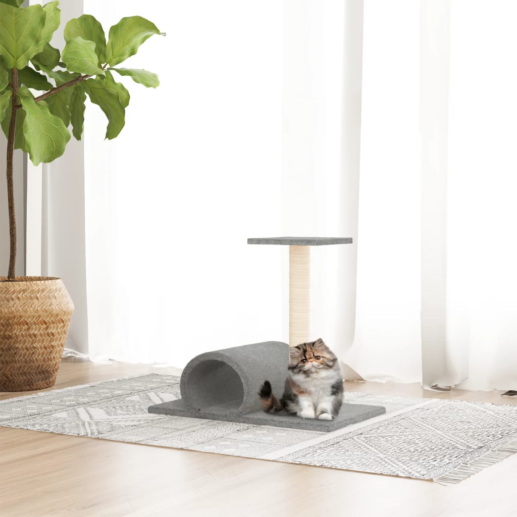Cat Scratching Post With Tunnel 60X34.5X50 Cm