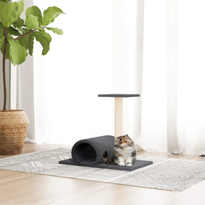 Cat Scratching Post With Tunnel 60X34.5X50 Cm