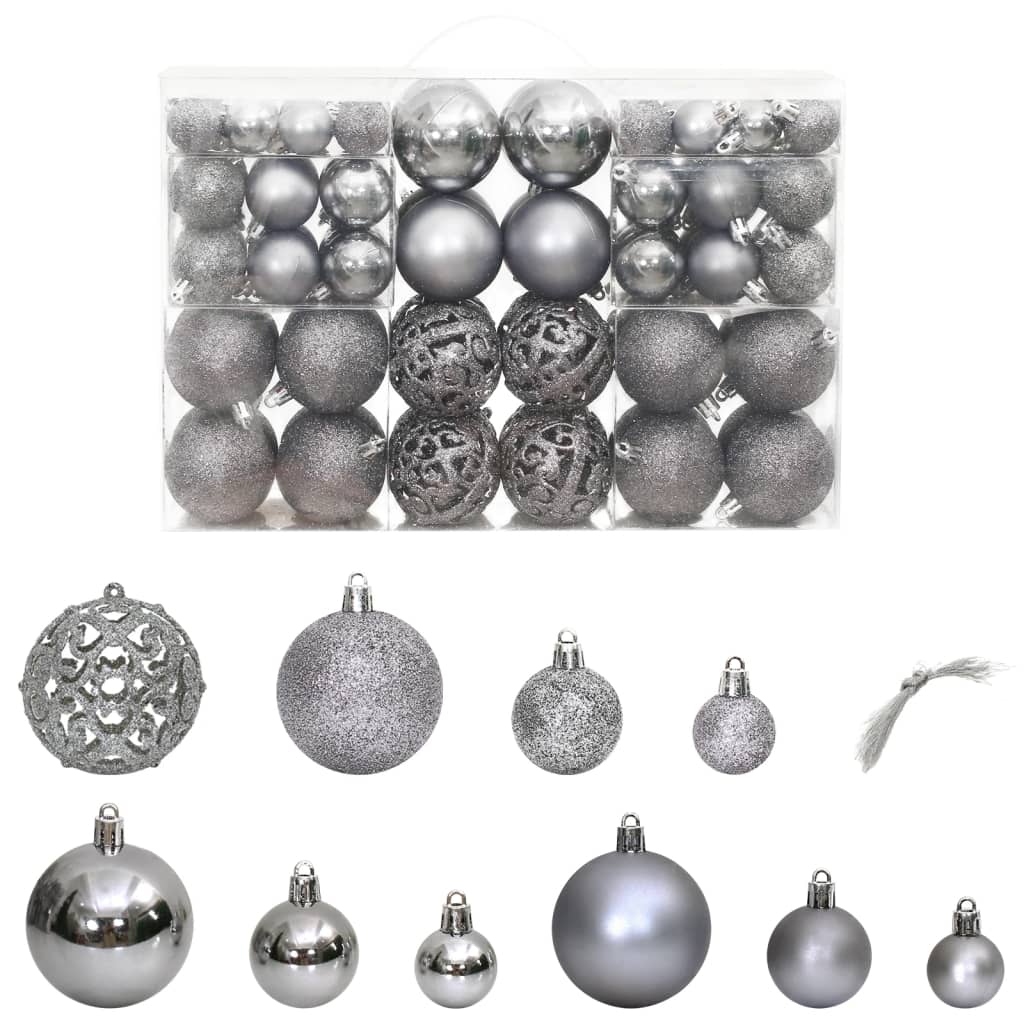100 Piece Christmas Ball Set 3/4/6 Cm
