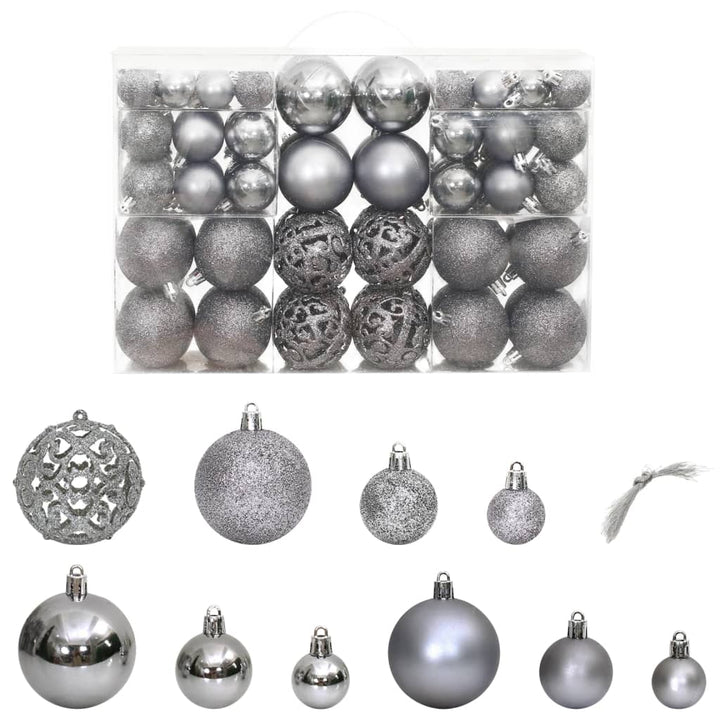 100 Piece Christmas Ball Set 3/4/6 Cm