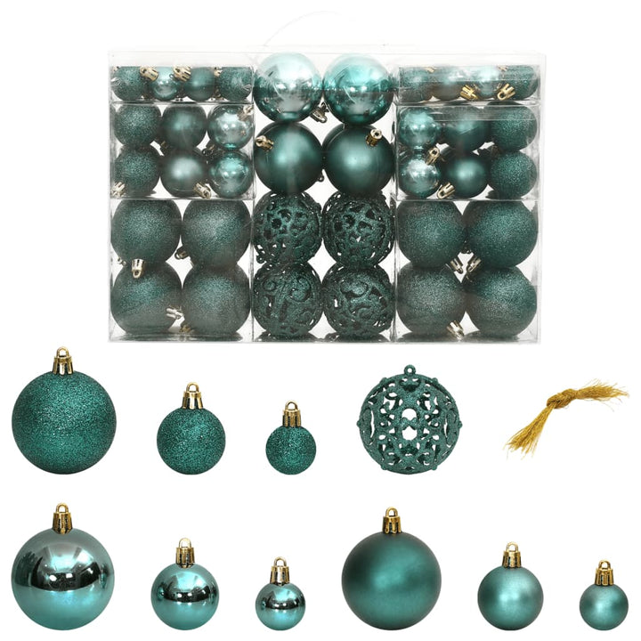 100 Piece Christmas Ball Set 3/4/6 Cm