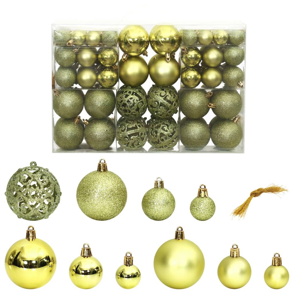 100 Piece Christmas Ball Set 3/4/6 Cm
