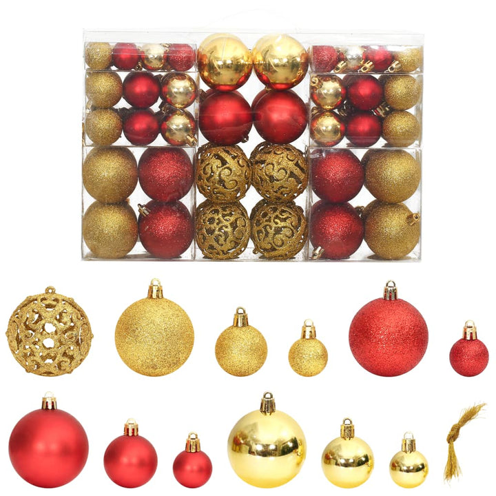 100 Piece Christmas Ball Set 3/4/6 Cm