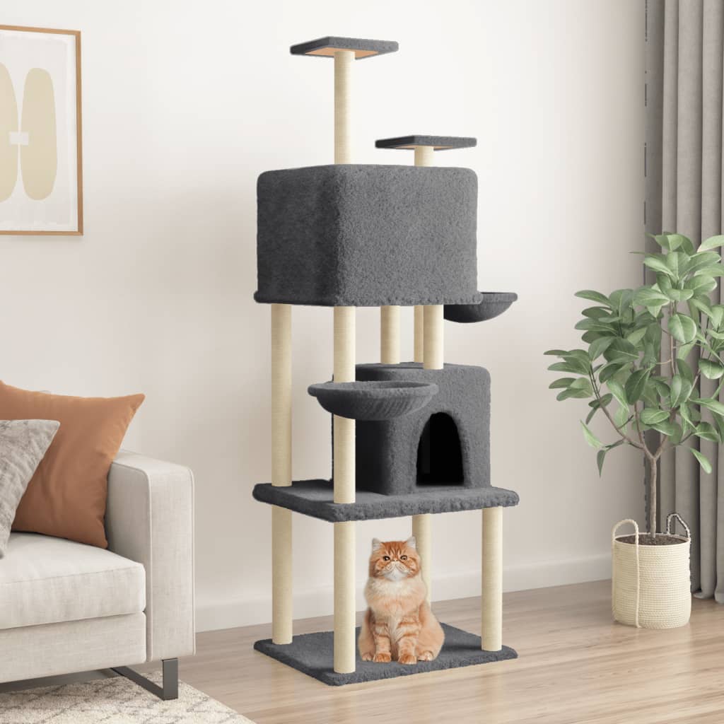 Cat Tree With Sisal Scratching Posts 180 Cm