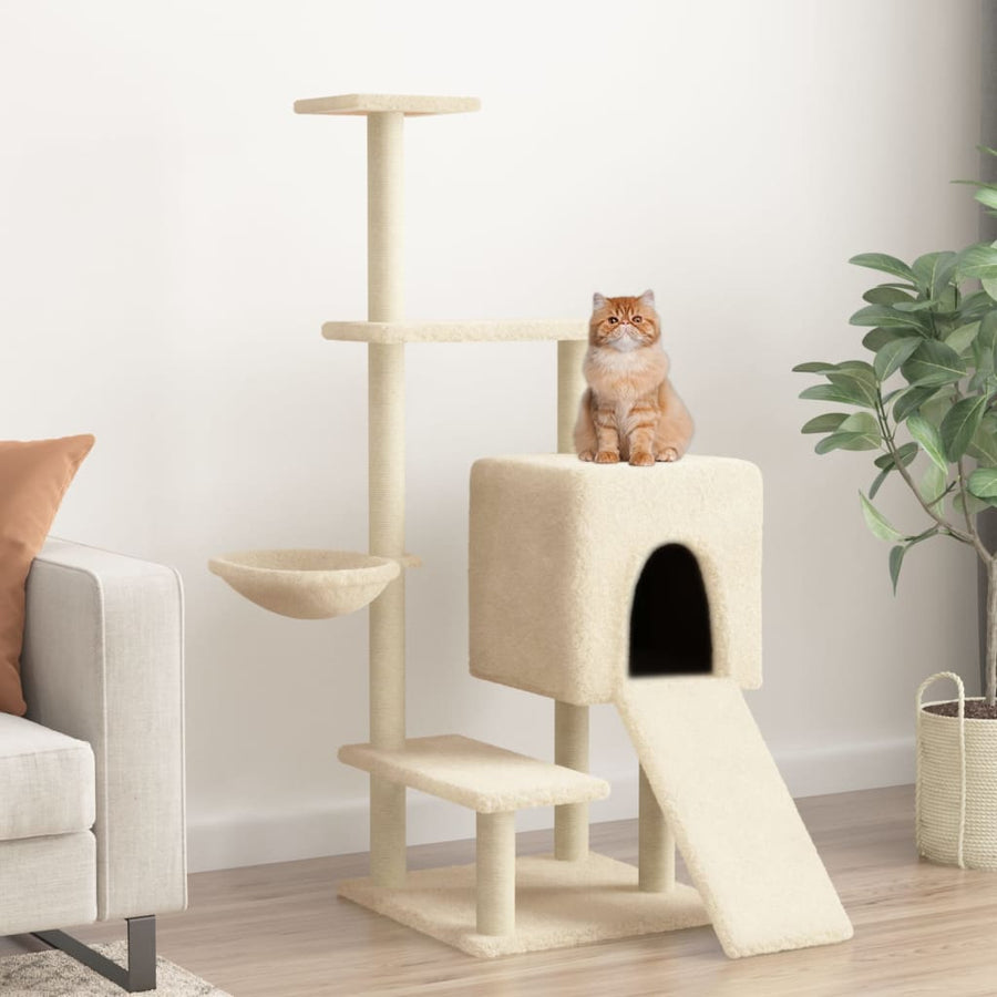 Cat Tree With Sisal Scratching Posts 130.5 Cm