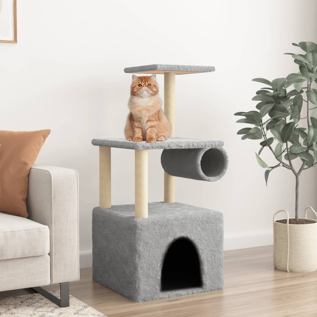 Cat Tree With Sisal Scratching Posts 109.5 Cm