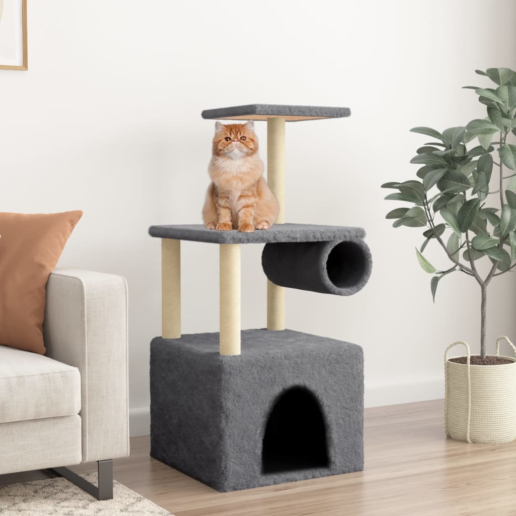 Cat Tree With Sisal Scratching Posts 109.5 Cm