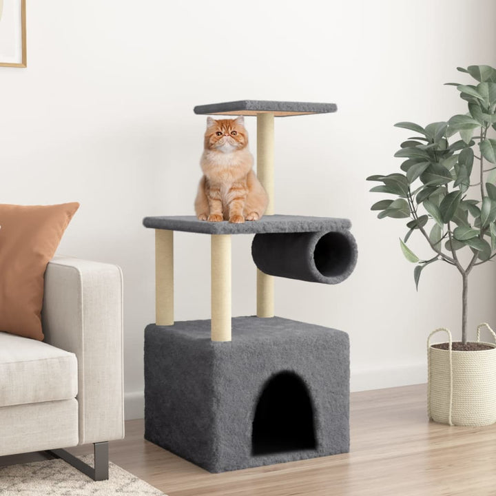 Cat Tree With Sisal Scratching Posts 109.5 Cm