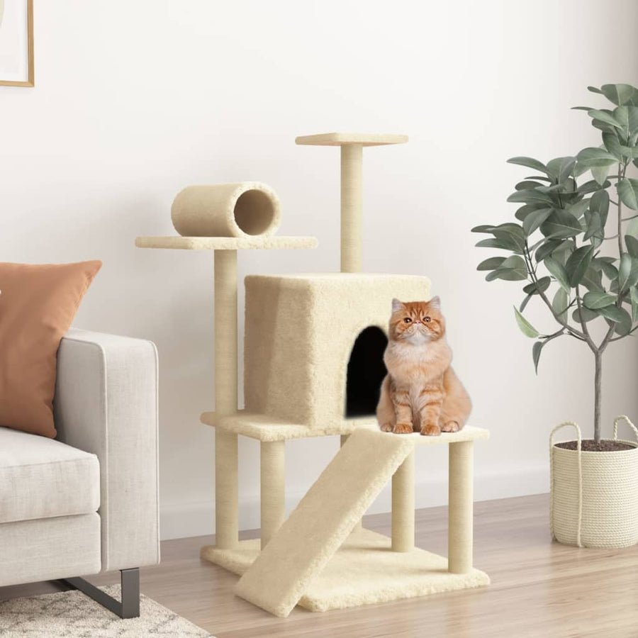 Cat Tree With Sisal Scratching Posts 110.5 Cm