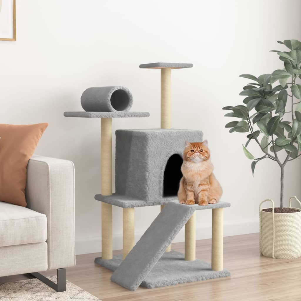 Cat Tree With Sisal Scratching Posts 110.5 Cm