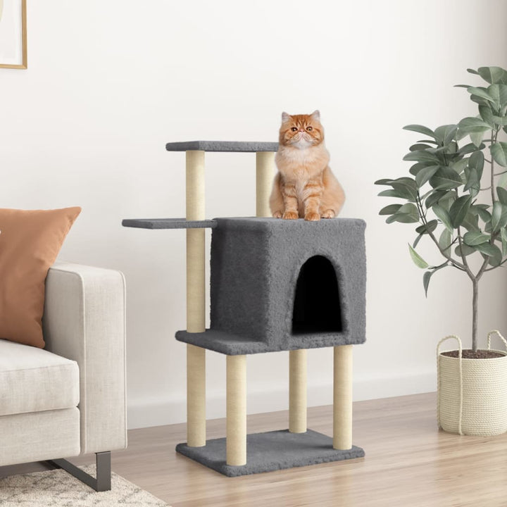 Cat Tree With Sisal Scratching Posts 97 Cm