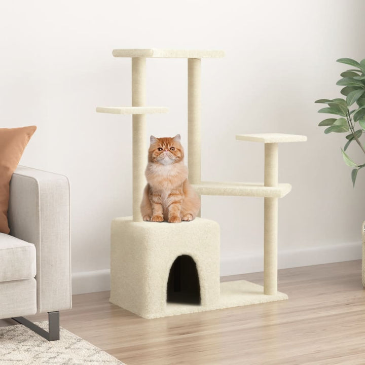 Cat Tree With Sisal Scratching Posts 107.5 Cm