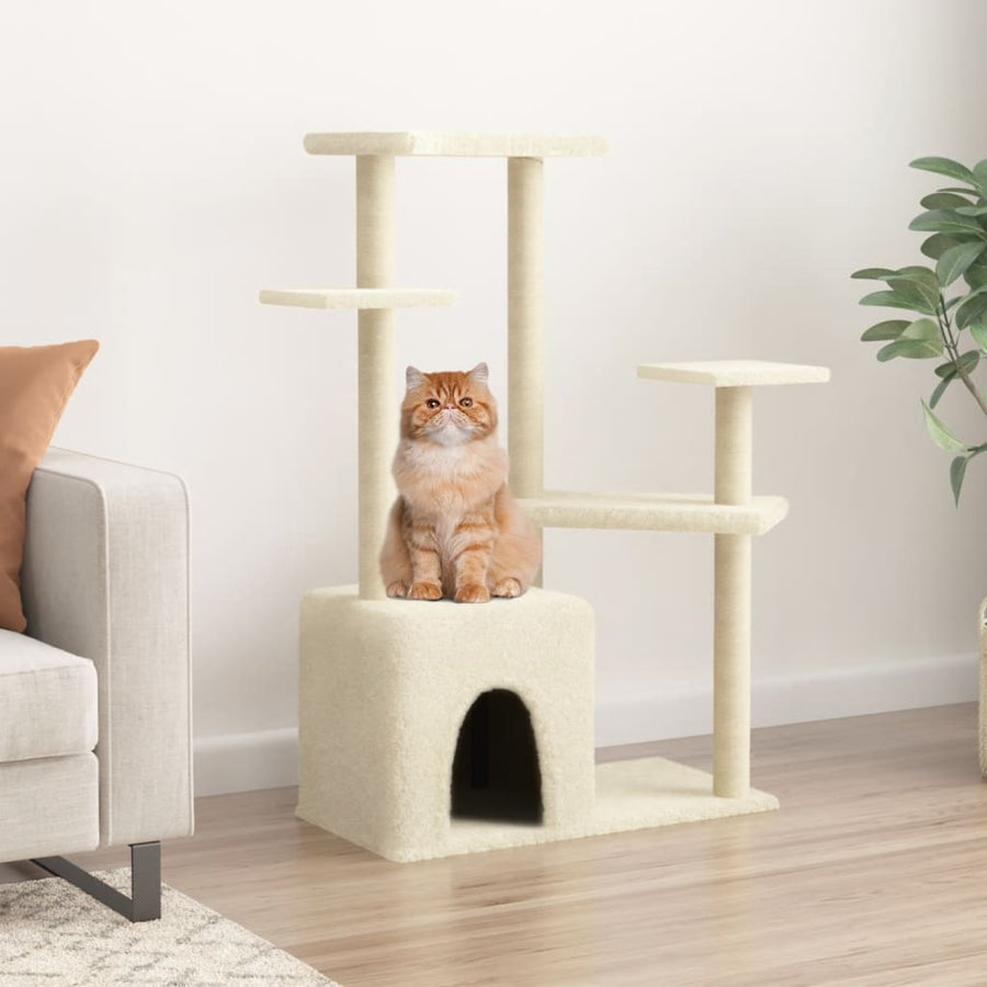 Cat Tree With Sisal Scratching Posts 107.5 Cm