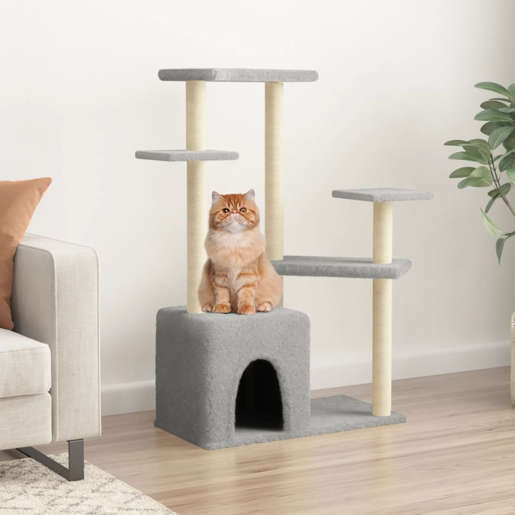 Cat Tree With Sisal Scratching Posts 107.5 Cm