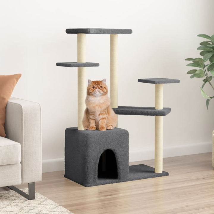 Cat Tree With Sisal Scratching Posts 107.5 Cm