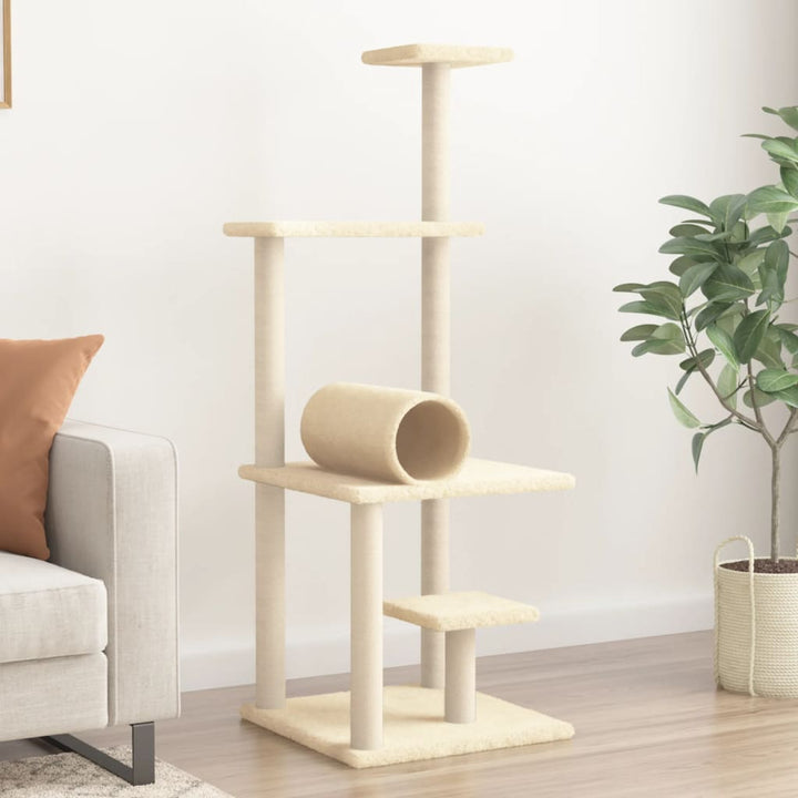 Cat Tree With Sisal Scratching Posts 136 Cm