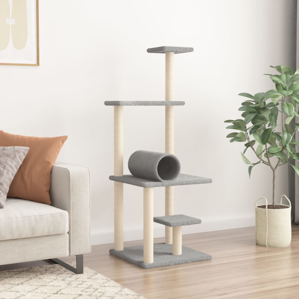 Cat Tree With Sisal Scratching Posts 136 Cm