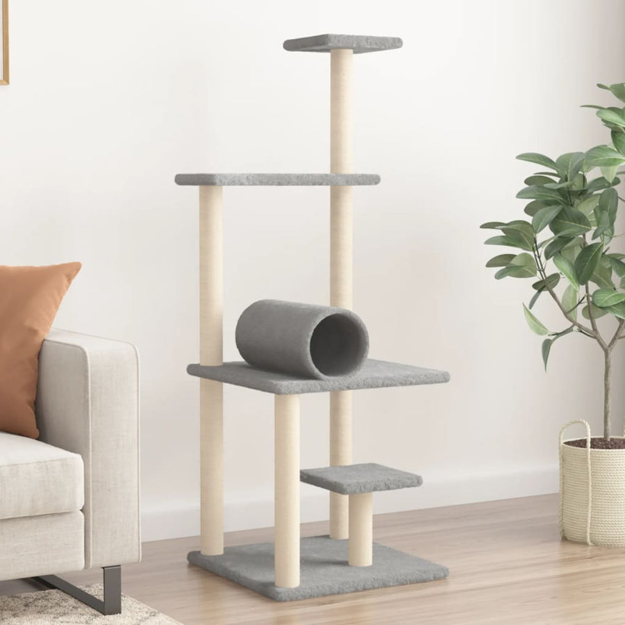 Cat Tree With Sisal Scratching Posts 136 Cm