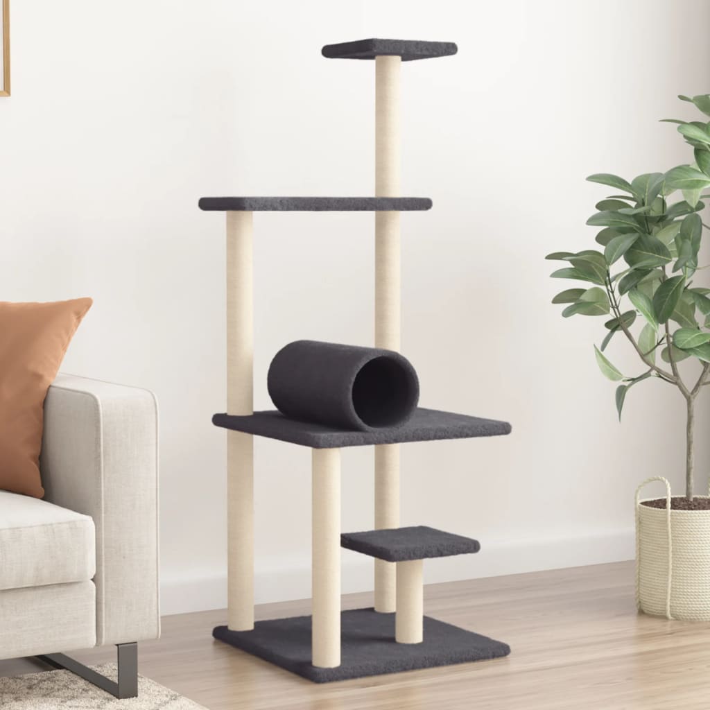 Cat Tree With Sisal Scratching Posts 136 Cm