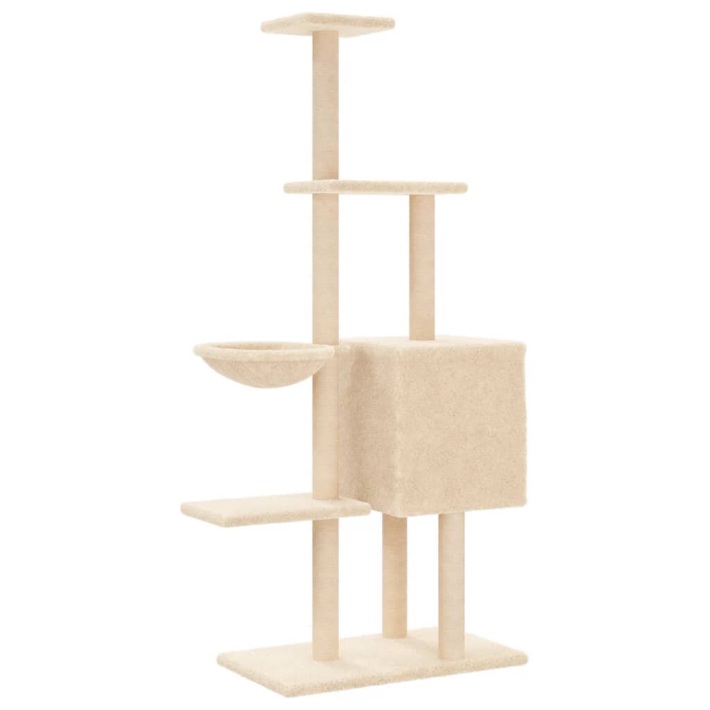 Cat Tree With Sisal Scratching Posts 145 Cm