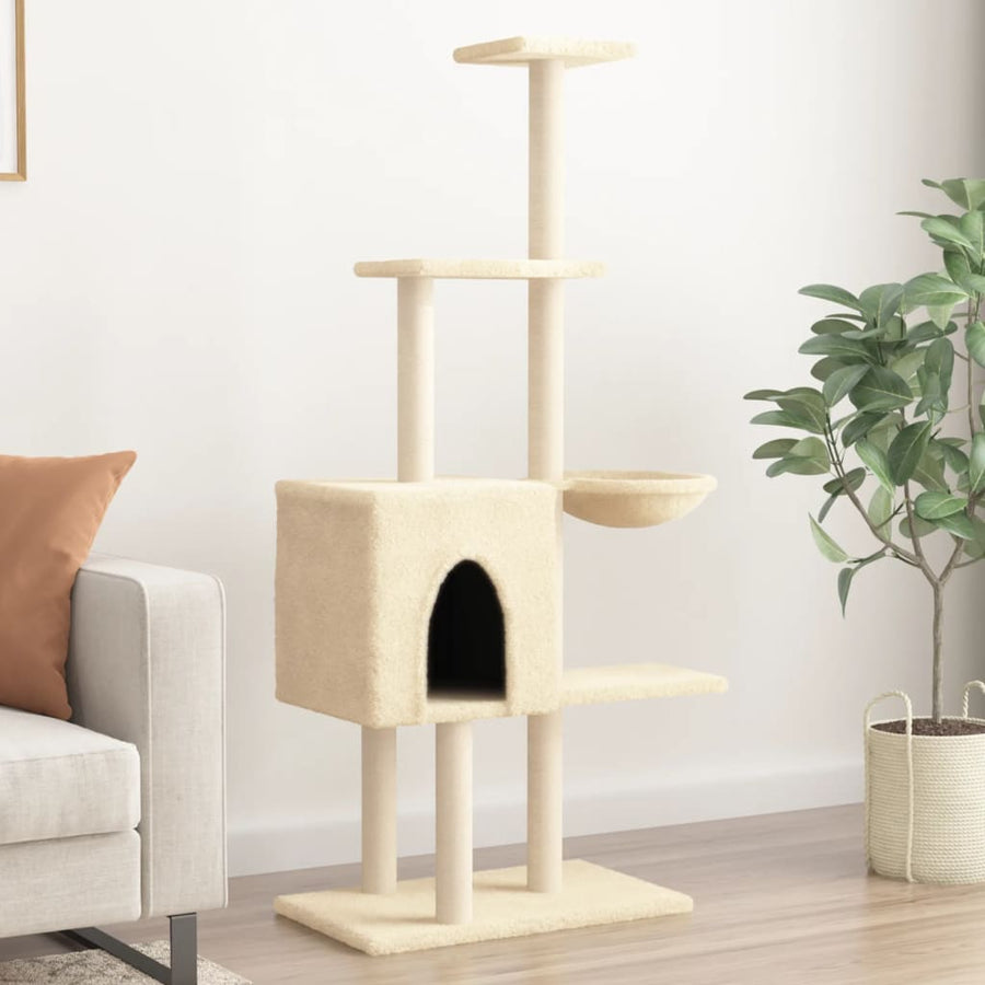 Cat Tree With Sisal Scratching Posts 145 Cm