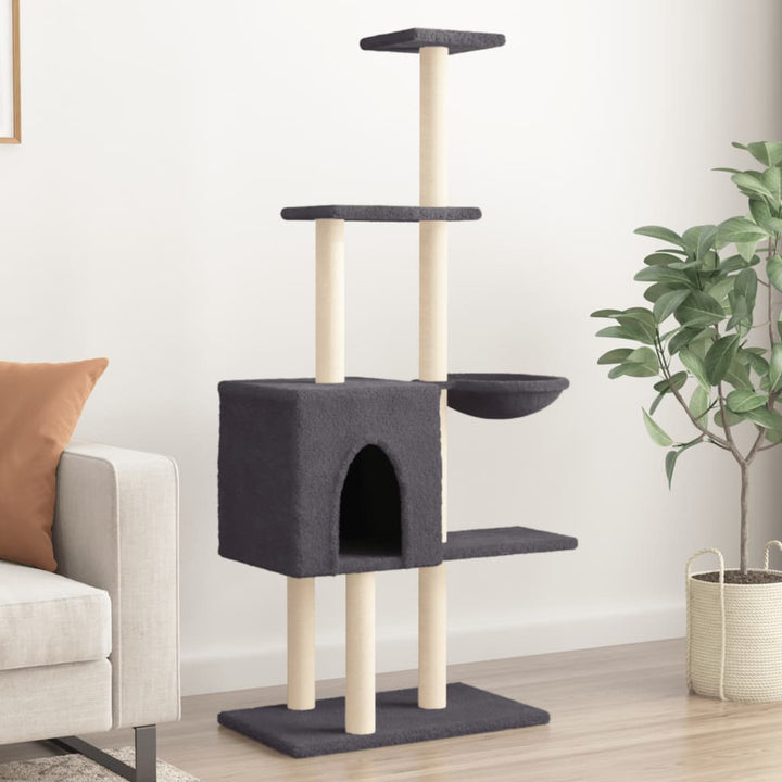 Cat Tree With Sisal Scratching Posts 145 Cm