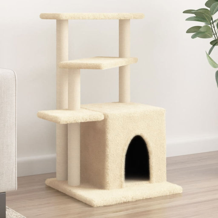 Cat Tree With Sisal Scratching Posts 83.5 Cm