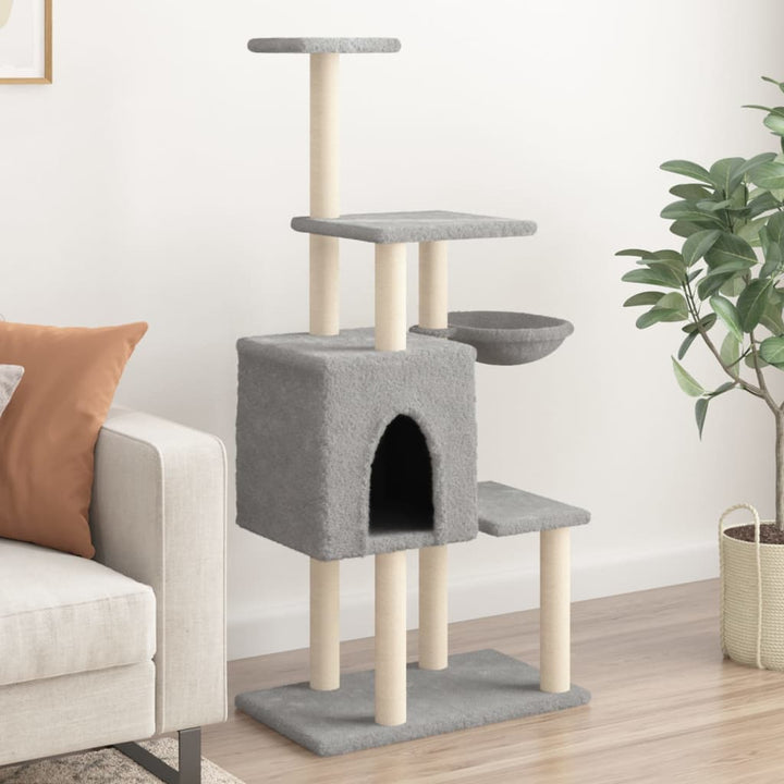 Cat Tree With Sisal Scratching Posts 131 Cm