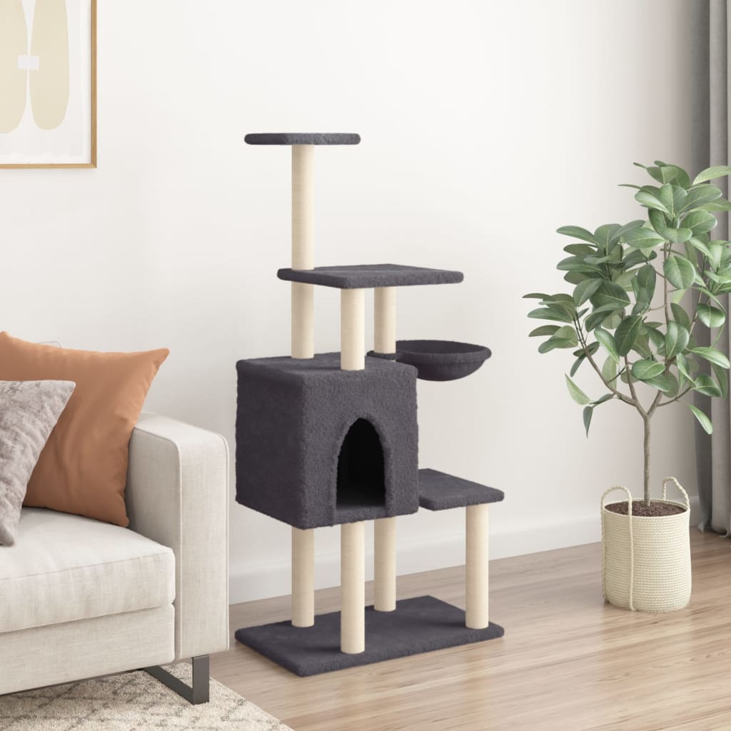 Cat Tree With Sisal Scratching Posts 131 Cm