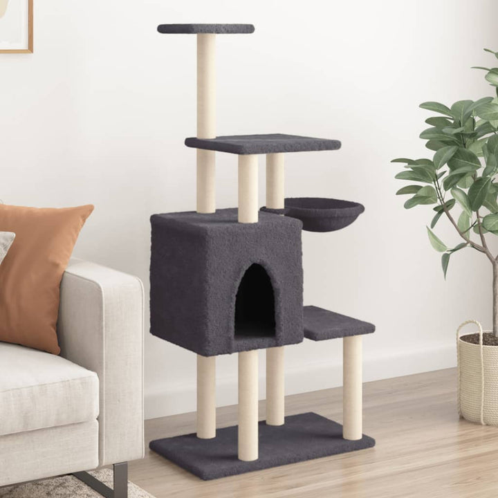 Cat Tree With Sisal Scratching Posts 131 Cm