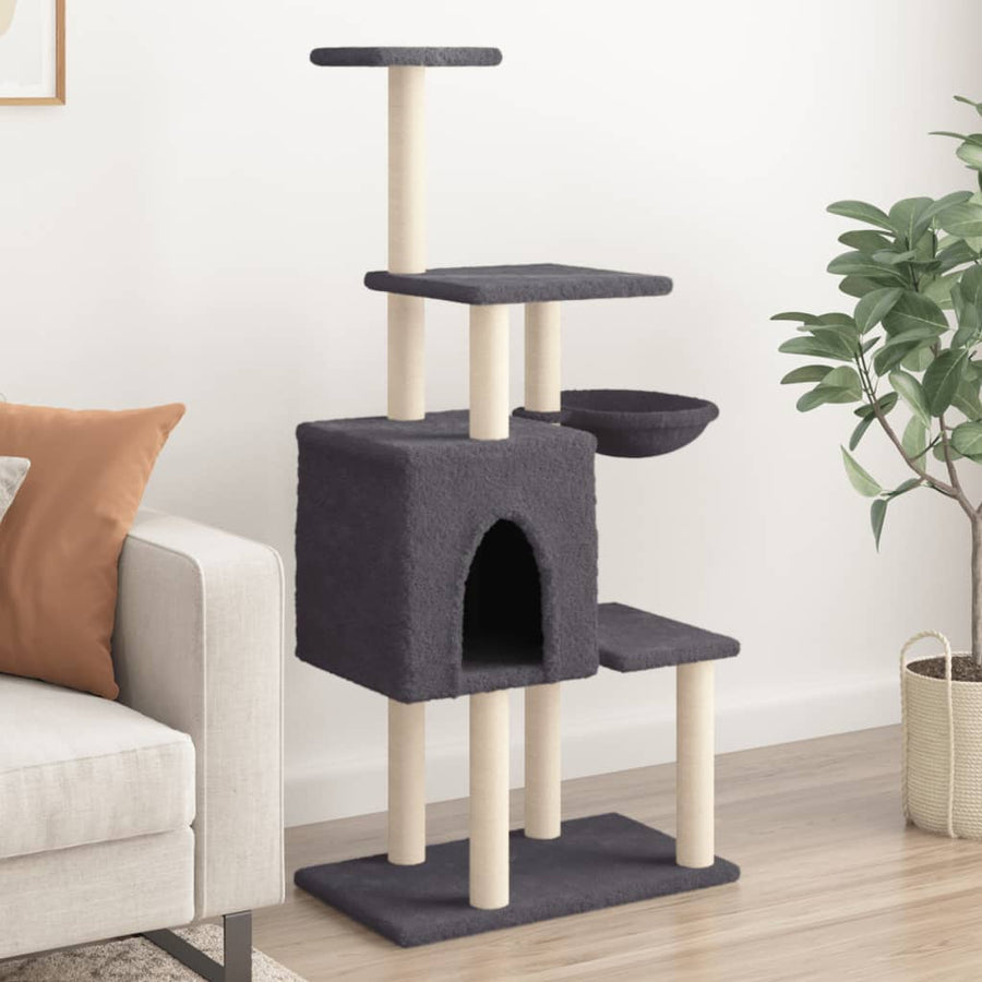 Cat Tree With Sisal Scratching Posts 131 Cm