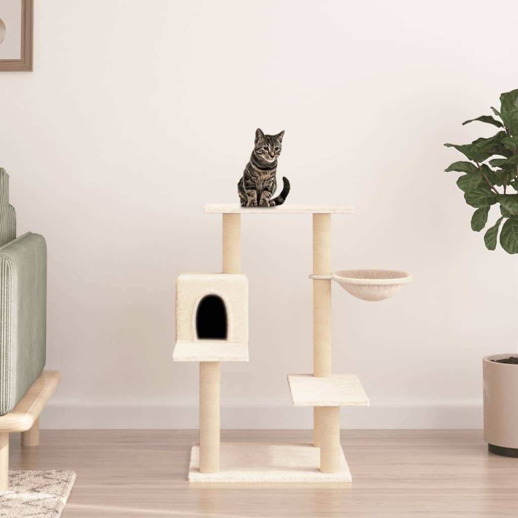 Cat Tree With Sisal Scratching Posts 82.5 Cm