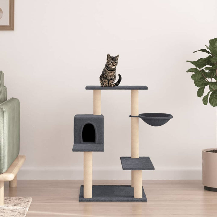 Cat Tree With Sisal Scratching Posts 82.5 Cm