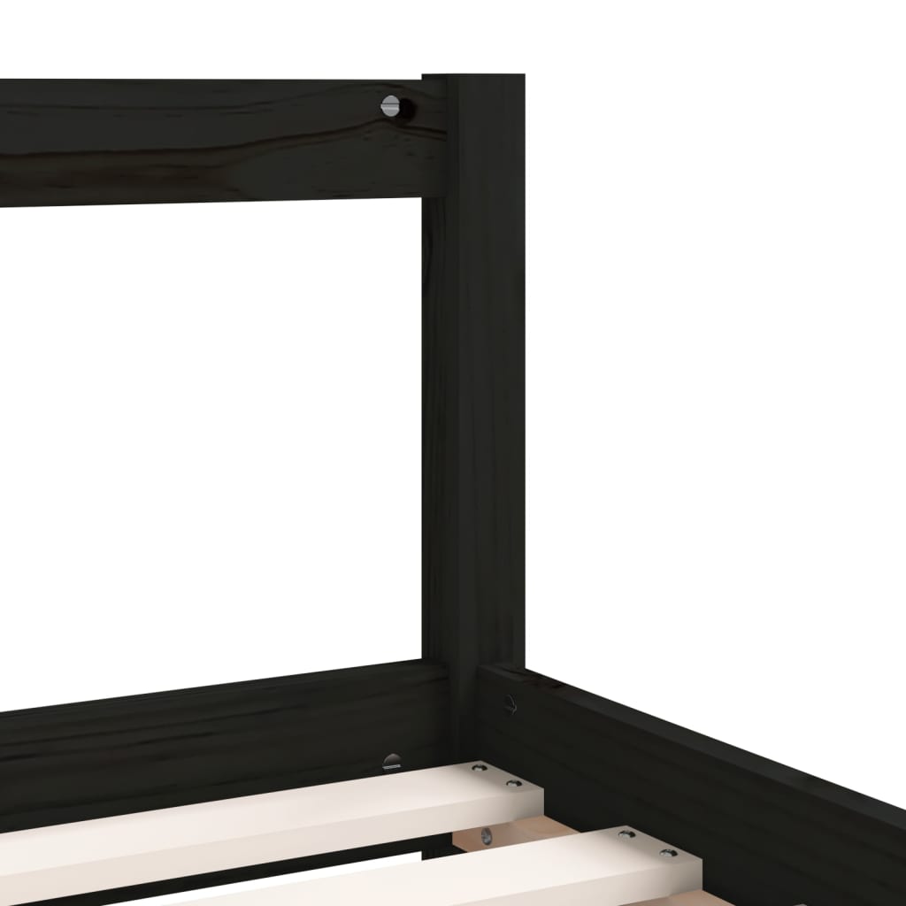 Kids Solid Wood Pine Bed Frame with Drawers