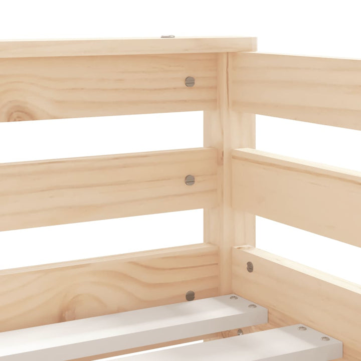 Kids Solid Wood Pine Bed Frame with Drawers