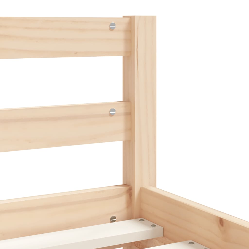 Kids Solid Wood Pine Bed Frame with Drawers