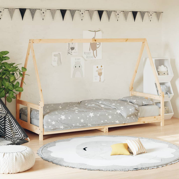 Kids Solid Wood Pine Bed Frame