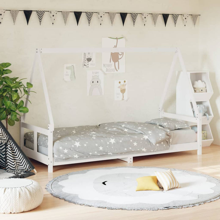 Kids Solid Wood Pine Bed Frame