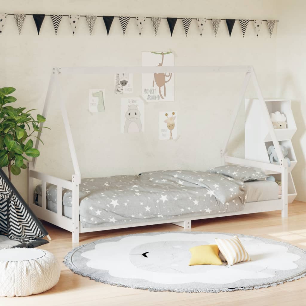 Kids Solid Wood Pine Bed Frame