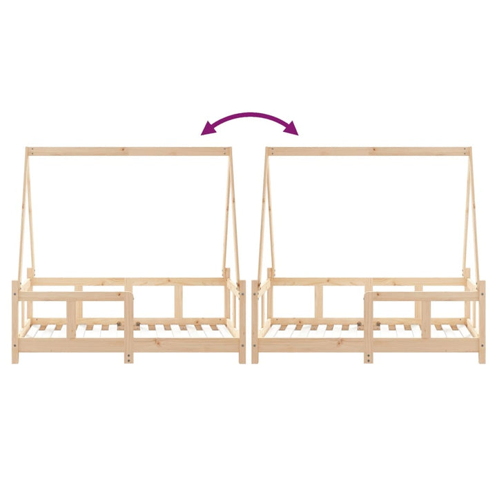 Kids Solid Wood Pine Bed Frame