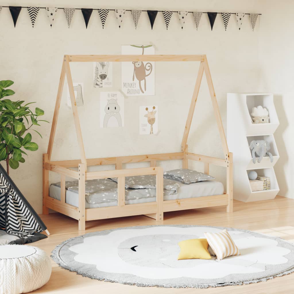 Kids Solid Wood Pine Bed Frame