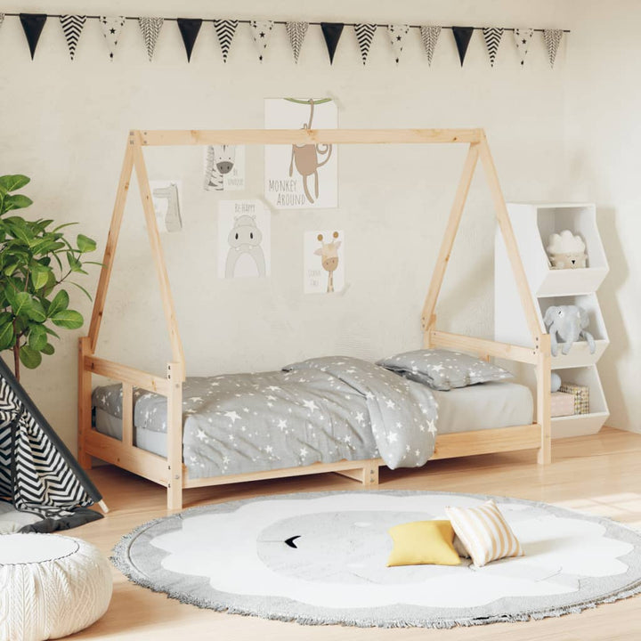 Kids Solid Wood Pine Bed Frame