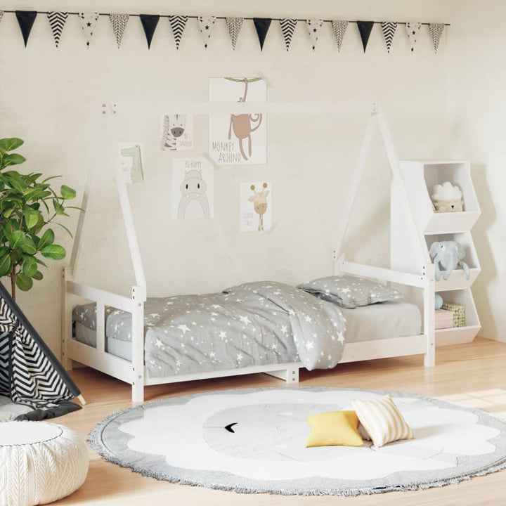 Kids Solid Wood Pine Bed Frame