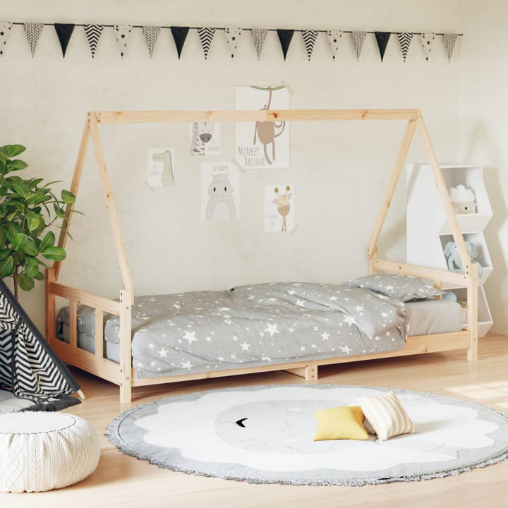 Kids Solid Wood Pine Bed Frame