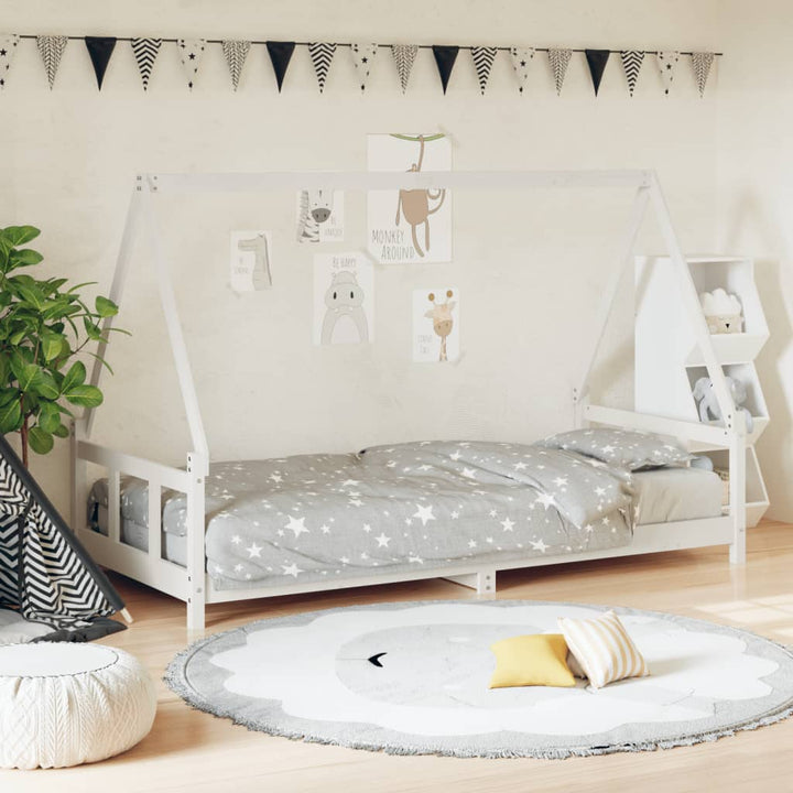 Kids Solid Wood Pine Bed Frame